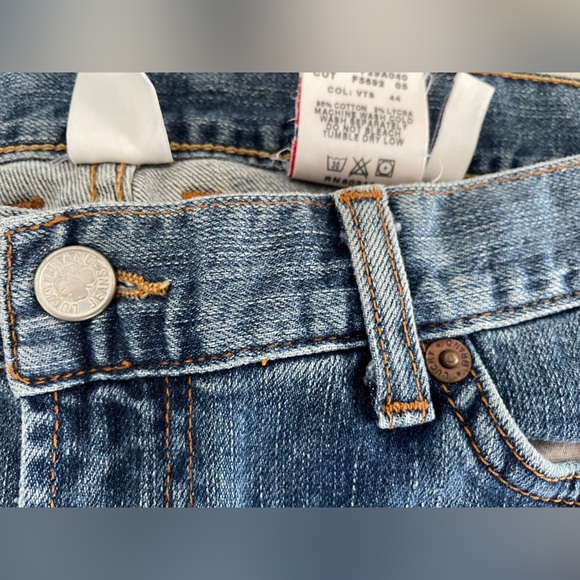 Mid-Rise Flare Lucky Brand Dungarees by Gene Monestano - Picture 5 of 11